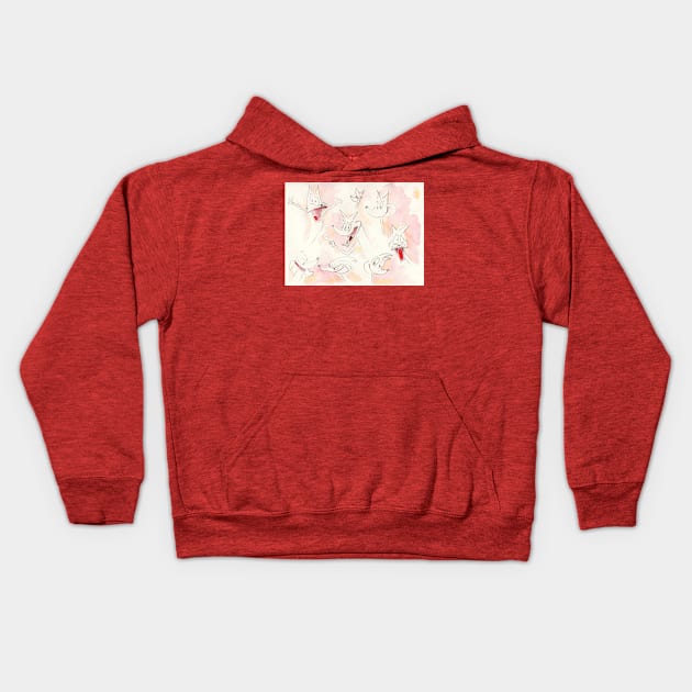 Retro Animation Poses Kids Hoodie by SoCalDreamin